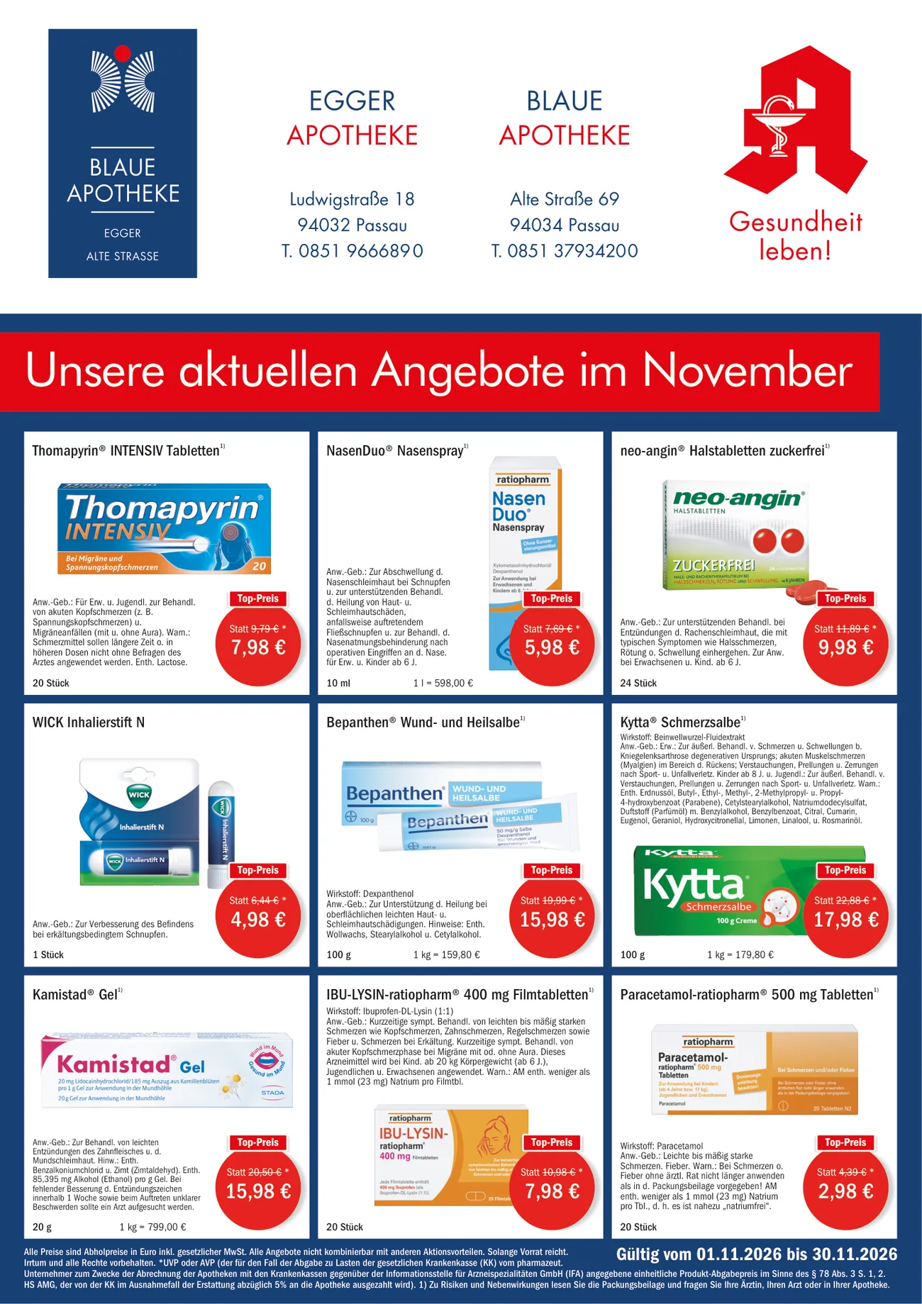 Angebotsflyer November 2026, Seite 1