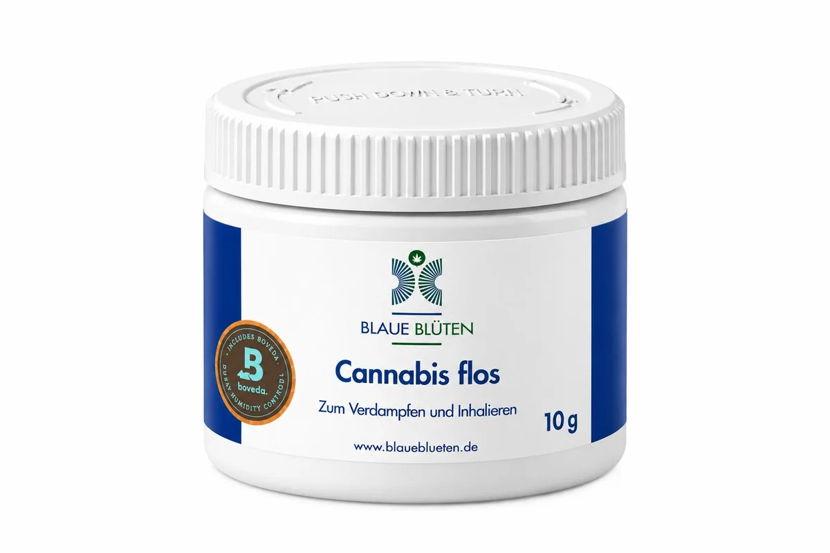 Blaue Blüten Cannabis flos – Dose mit 10 g zum Verdampfen und Inhalieren